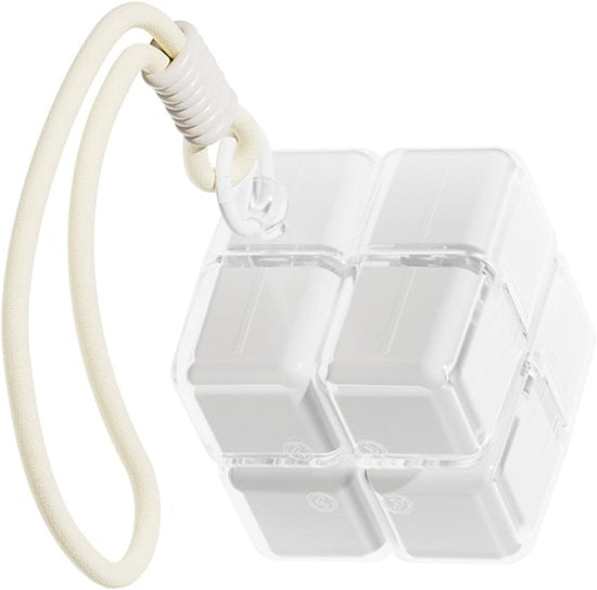Medicine box - 7-day medicine box - Weekly pill box - Portable pill box for travel - Easy to open - 8 compartments - For storing vitamins and medicines - White