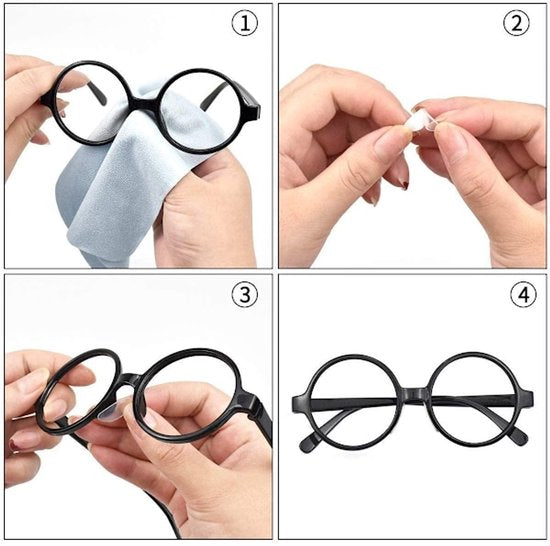 Nose pads for glasses 20 pairs – transparent 15x7x1mm