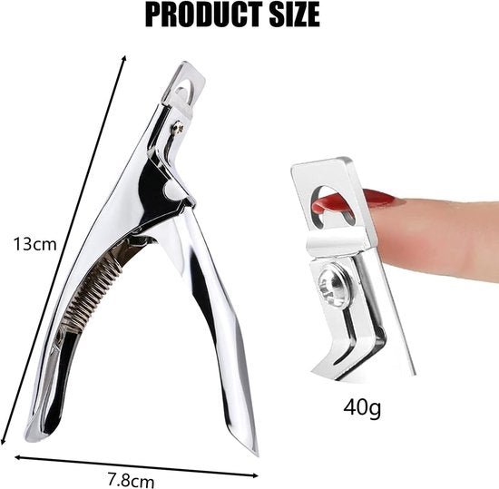 False Nail Clipper - Professional Nail Clipper - Gel Nails - Nail Clipper - Trimmer - Manicure Knife - Artificial Nail Clipper - Professional Nail Clipper for Home Manicure (Silver)