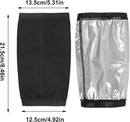 2-Pack Arm Sweatbands - Adjustable Compression Socks - For Training - Arm Trainer with Sauna and Sweat Function - For Training and Sports for Men and Women