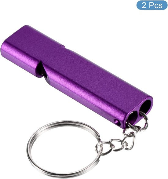 Emergency Whistles - Set of 2 - Emergency Whistles - Whistles - Safety Whistles for Survival - With Key Ring - Suitable for Camping, Hiking and Boating
