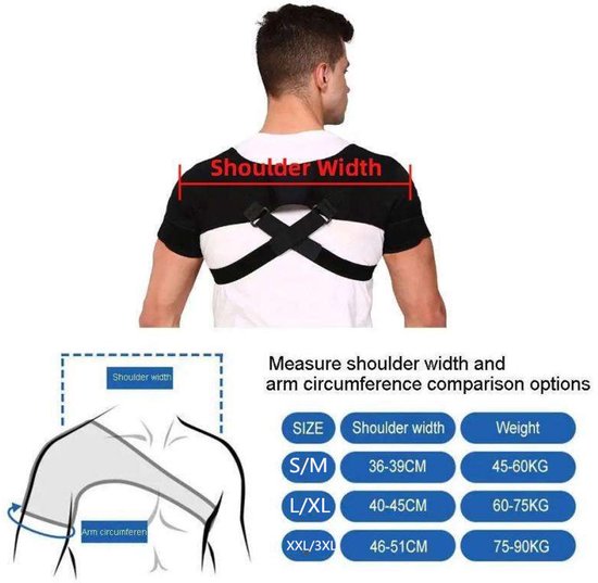 Shoulder Brace - Shoulder Support Brace for Sports - Double-Sided Adjustable & Breathable - Compression and Stability for Both Shoulders - XXL/3XL