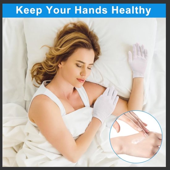 Gloves - 6 pairs - White cotton gloves - Suitable for dry hands - Can be worn while sleeping - High-quality cotton gloves - Unisex white gloves - Rounded finger gloves