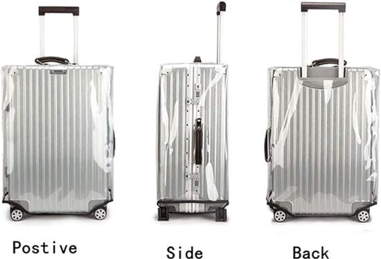 Luggage Cover - Transparent PVC Material - Waterproof and Scratch Resistant - Semi-transparent Luggage Cover - Suitable for Business Travel and Daily Use - 30
