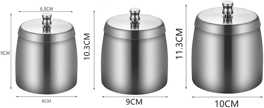 Stainless Steel Ashtray with Lid - Silver - Ø 8 cm - Wind Ashtray for Outdoor & Indoor Use - Storm Ashtray