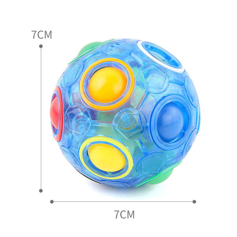 Rubik's Cube - Magic Ball - Educational Toy - Rainbow Ball Finger Soccer Rubik's Cube with Odd Shape Fingertip Magic Ball Stress Relief Novelty Toy - 12-Hole Press