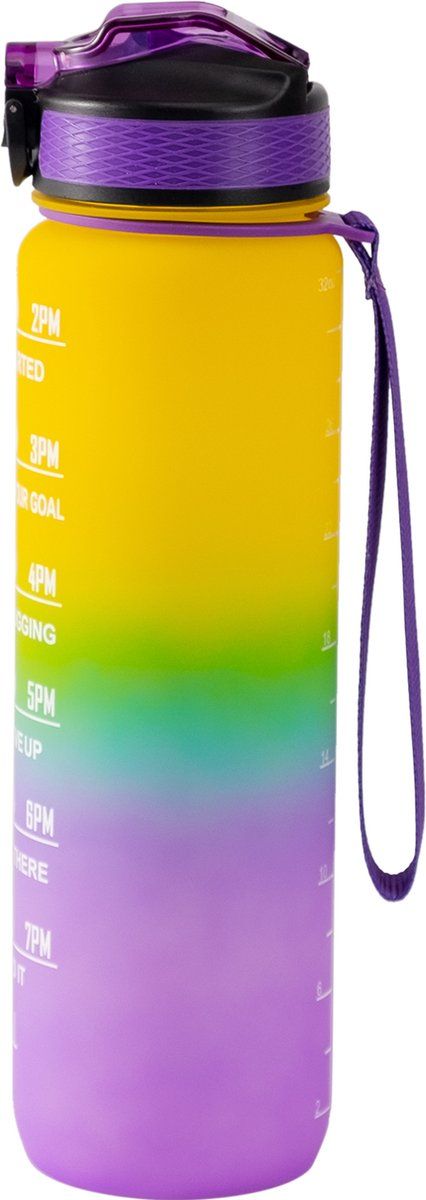 Motivation Water Bottle, Water Bottle with Straw, Water Bottle with Time Marking, Children's Drinking Bottle, On Hydration Challenge