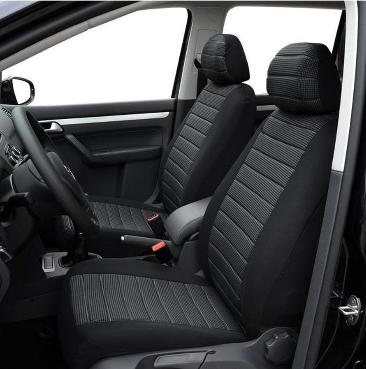 Universal Front Car Seat Covers for Driver and Passenger Seats, Protective Stylish Covers for Cars, SUVs and Trucks, Grey