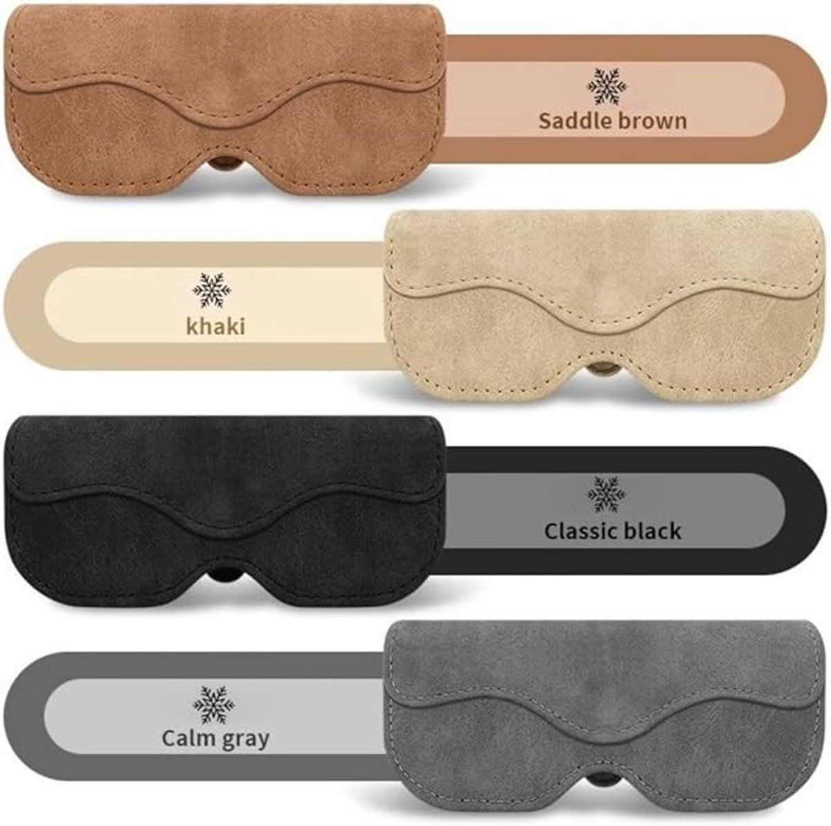 Glasses Case, Car Glasses Frame, Sun Visor Sunglasses Holder, Storage Box for Sunglasses in the Car, 16.5 x 4.54 x 7 cm, Grey