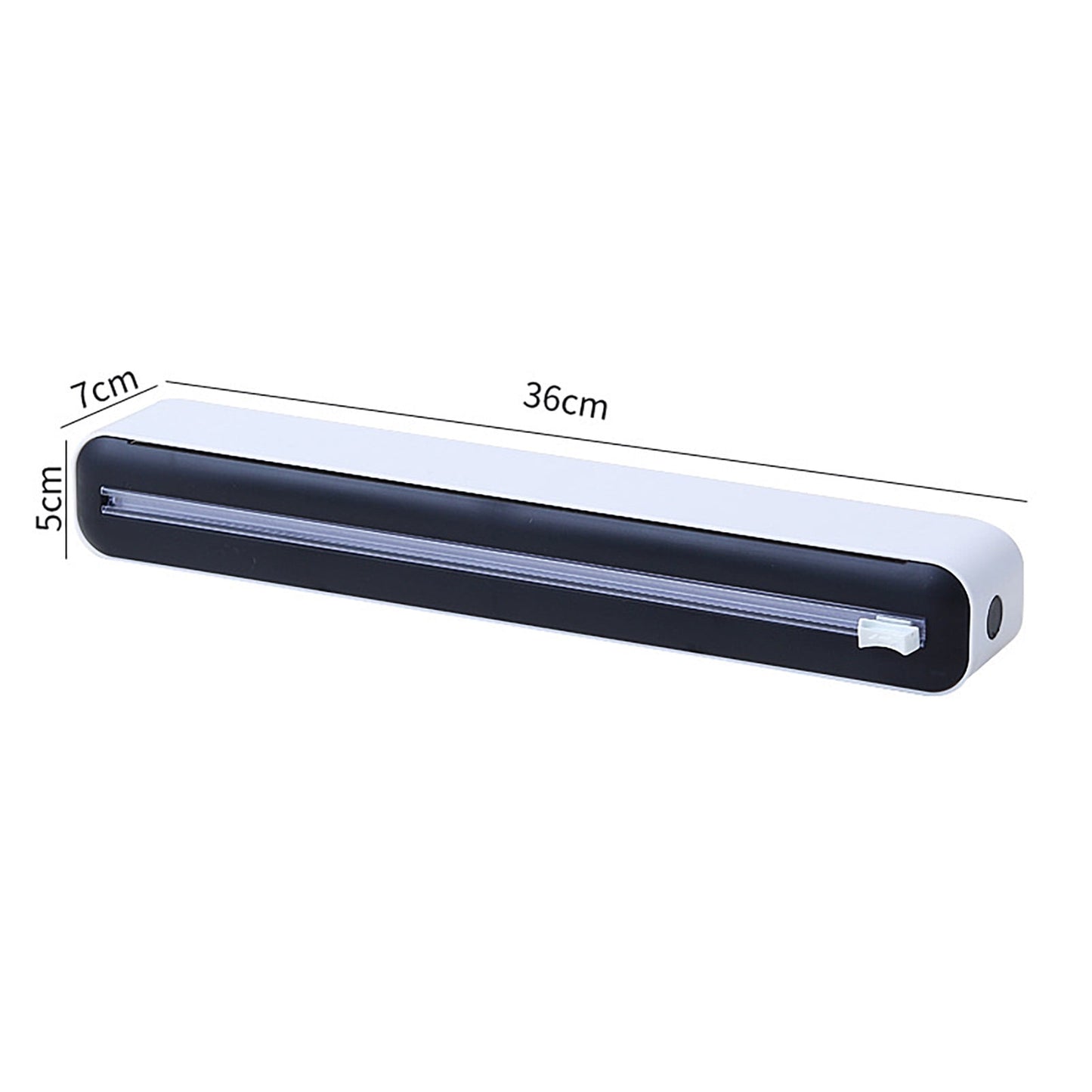 Cling Wrap Cutter - Magnetic Back Design - Two-Way Slider - Plastic Wrap Cutting - Fridge Mounted - Saran Wrap Organizer - Kitchen Tool Black