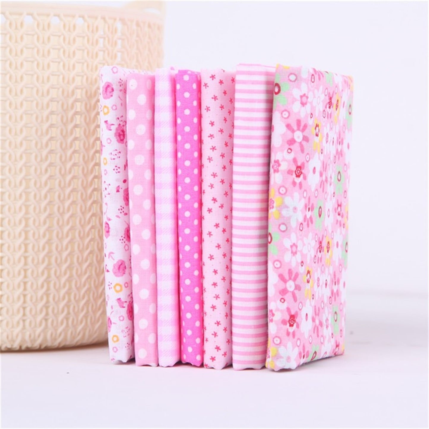 Tdoenbutw clearance Cotton Crafts Fabric Bundle Patchwork Squares Quilting Sewing Patchwork DIY 7PCS 7PC DIY Fabric fall fabric squares clearance sale Z-Purple