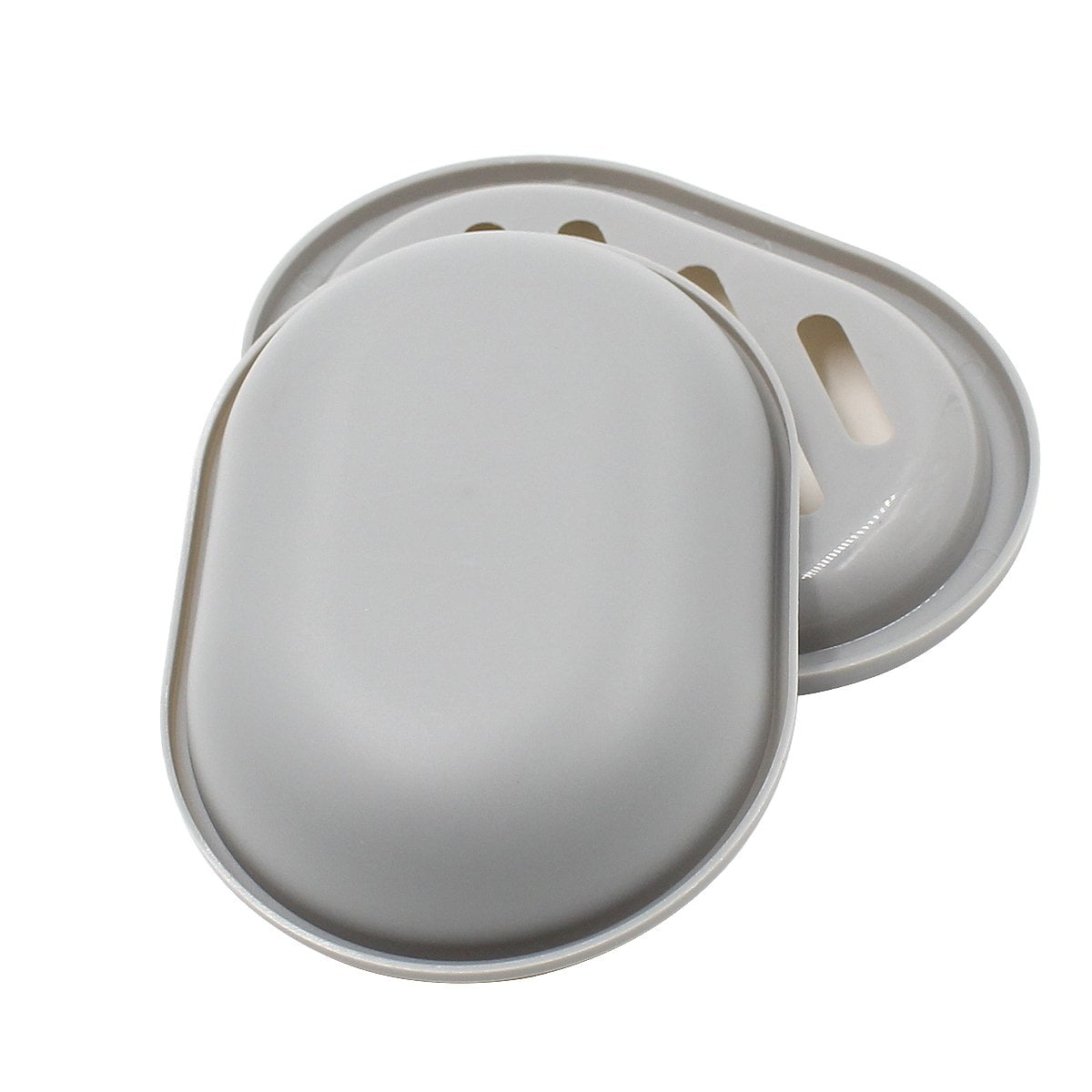 2-Pack Soap Dish with Drain, Soap Holder, Soap Saver, Easy Cleaning, Dry, Stop Mushy Soap (Gray) Gray