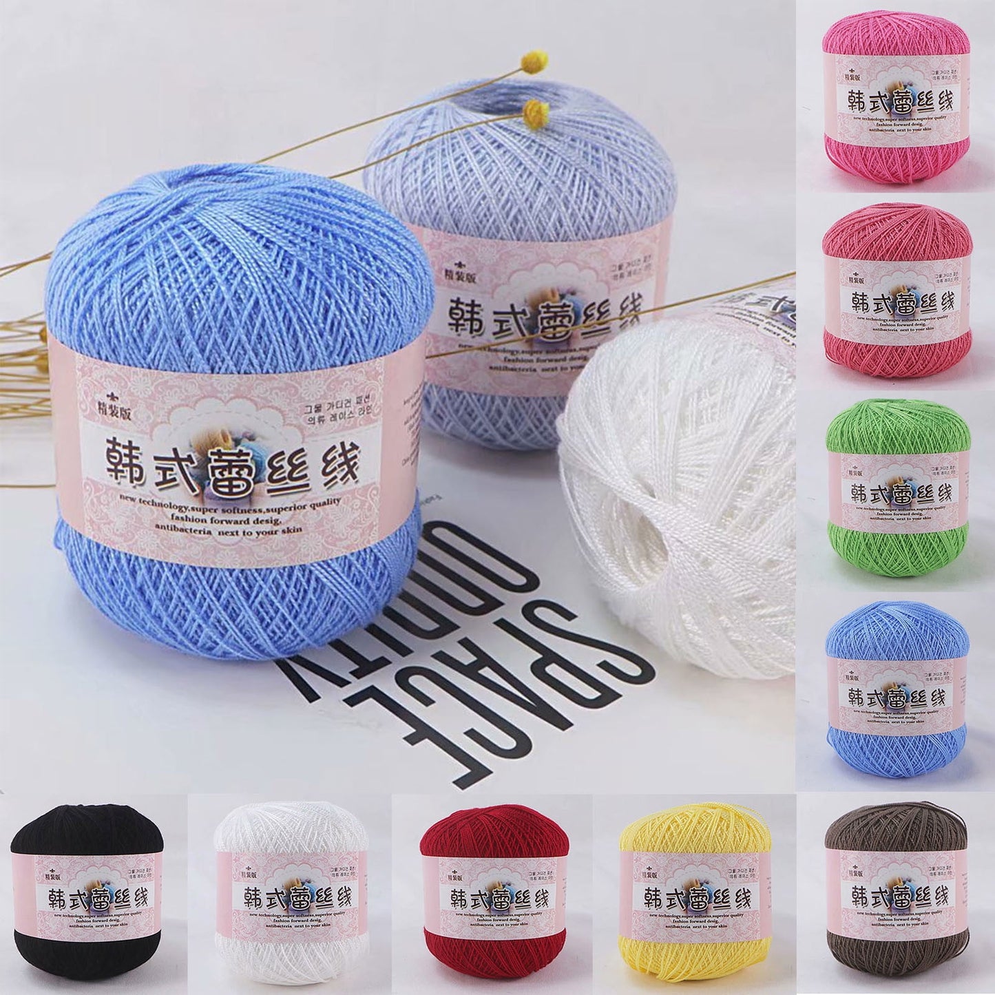 Under $1 Tyidzon Fashion Crochet Thread Cotton Knitting Yarn Thread Balls Knitting Thread Yarn for Crocheting H