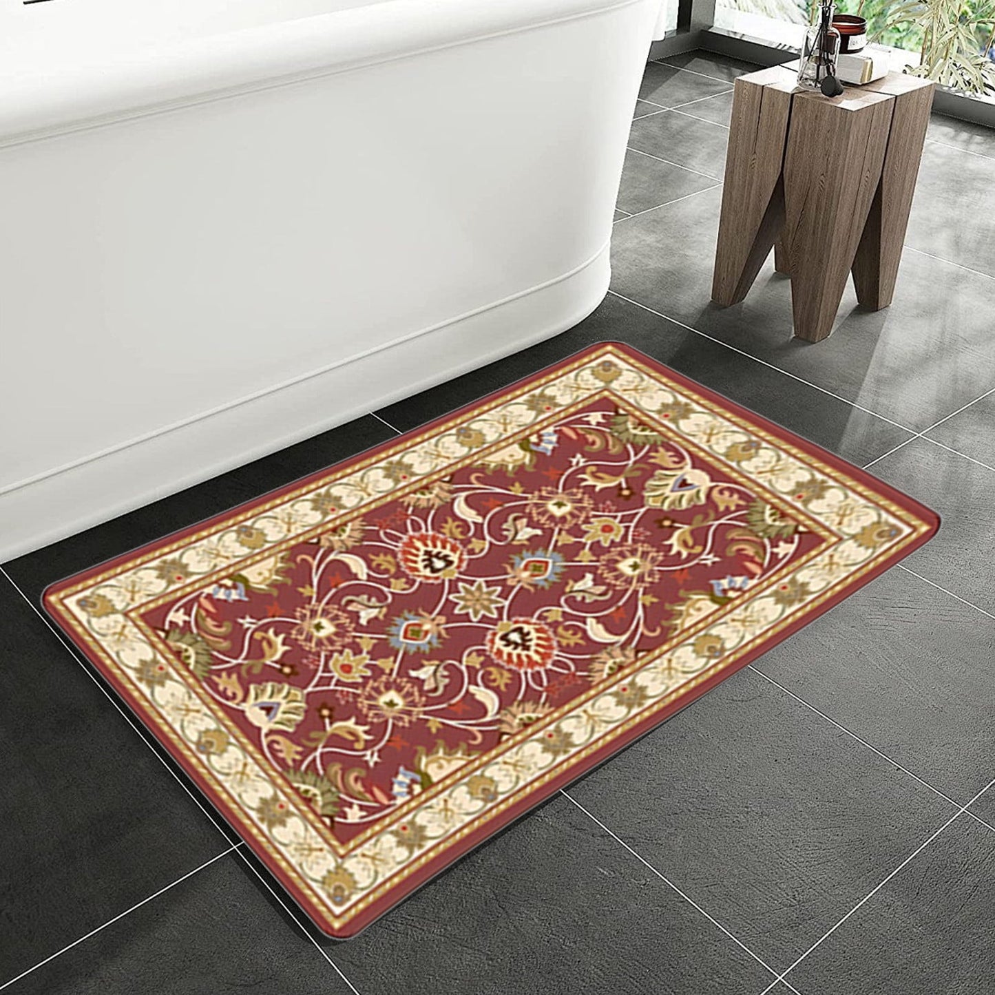 Tyidzon Kitchen Mats for Floor Set of 2 Pcs, Cushioned Non Slip Kitchen Rugs for Kitchen Floor, Absorbent Runner Comfort Standing Mats Washable for Kitchen, Office, Home (15"x47"+15"x23") Orange,Blue#2
