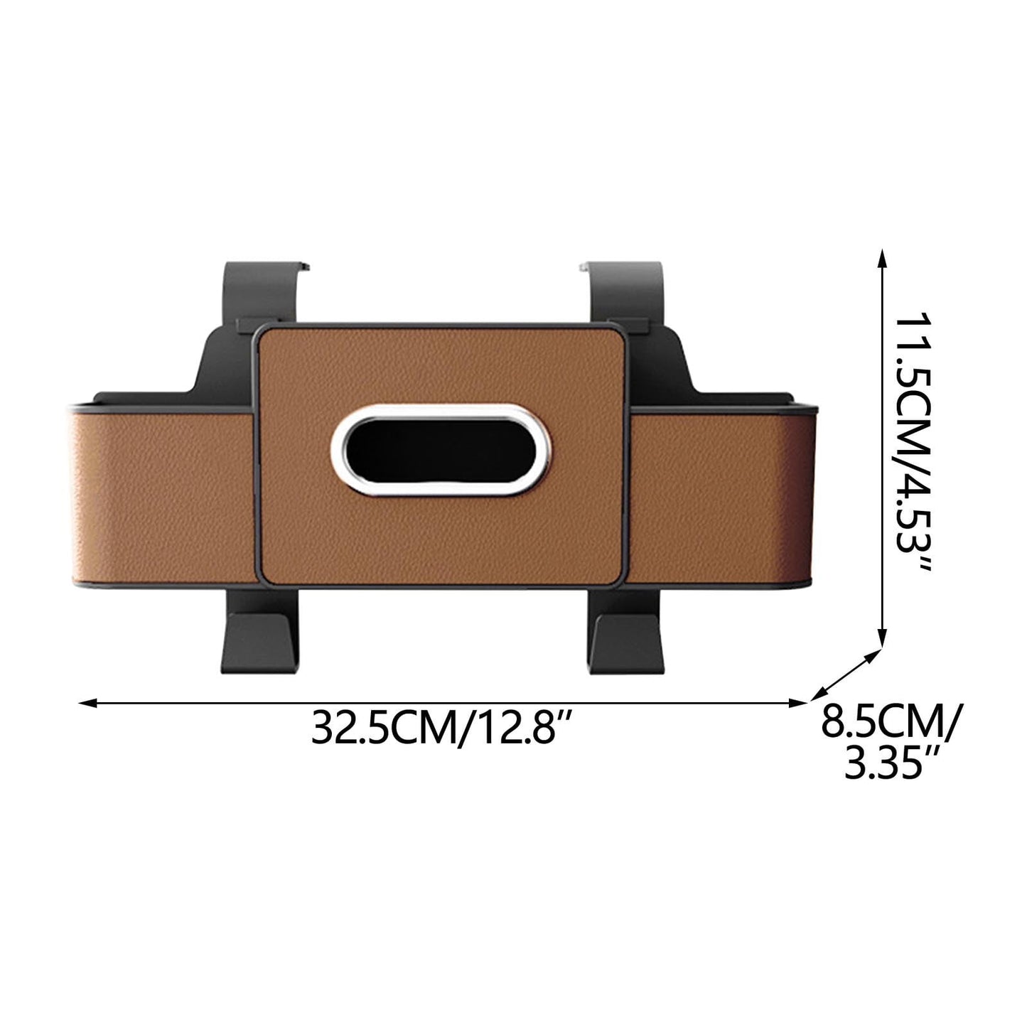 Tyidzon Backseat Cup Holder for Car Extra Multifunctional Drink Cup Holder Organizers with Tissue Storage Box for Car Travel Accessories Brown