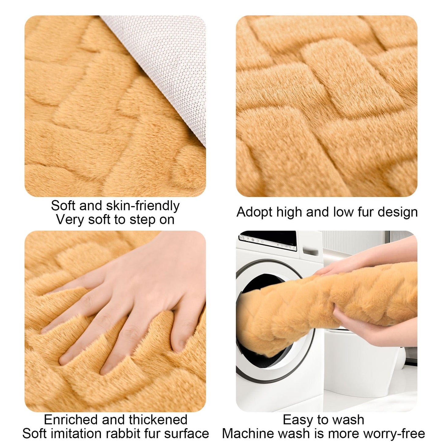 PALIFEUR Bathroom Rugs, Extra Soft Absorbent Bath Rugs, 15.7"x23.6" Quicker Dry Washable Bath Mat for Bathroom, Tub and Shower, Non-Slip Bathroom Rug Yellow
