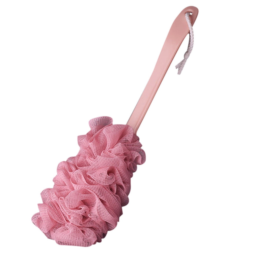 PALIFEUR Back Scrubber for Shower, Soft Loofah with Handle, Fluffyies Loofah on a Stick, Exfoliating Shower Sponge with Handle, Bath Brush, Shower Sponge Loofah Back Scrubber Pink