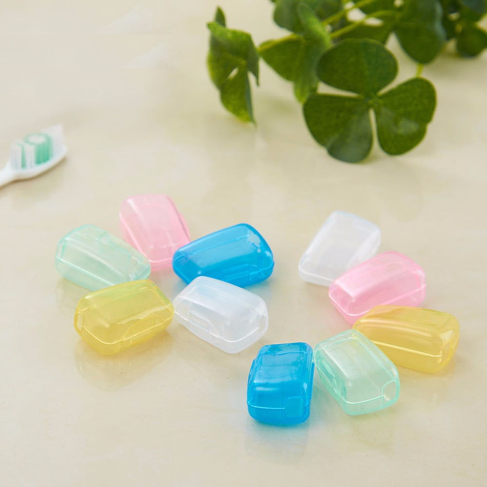 Tyidzon 5 Pack Travel Toothbrush Covers, Toothbrush Cover Cap, Portable Toothbrush Covers for Travel Home, Bathroom, Gym, Camping 随机