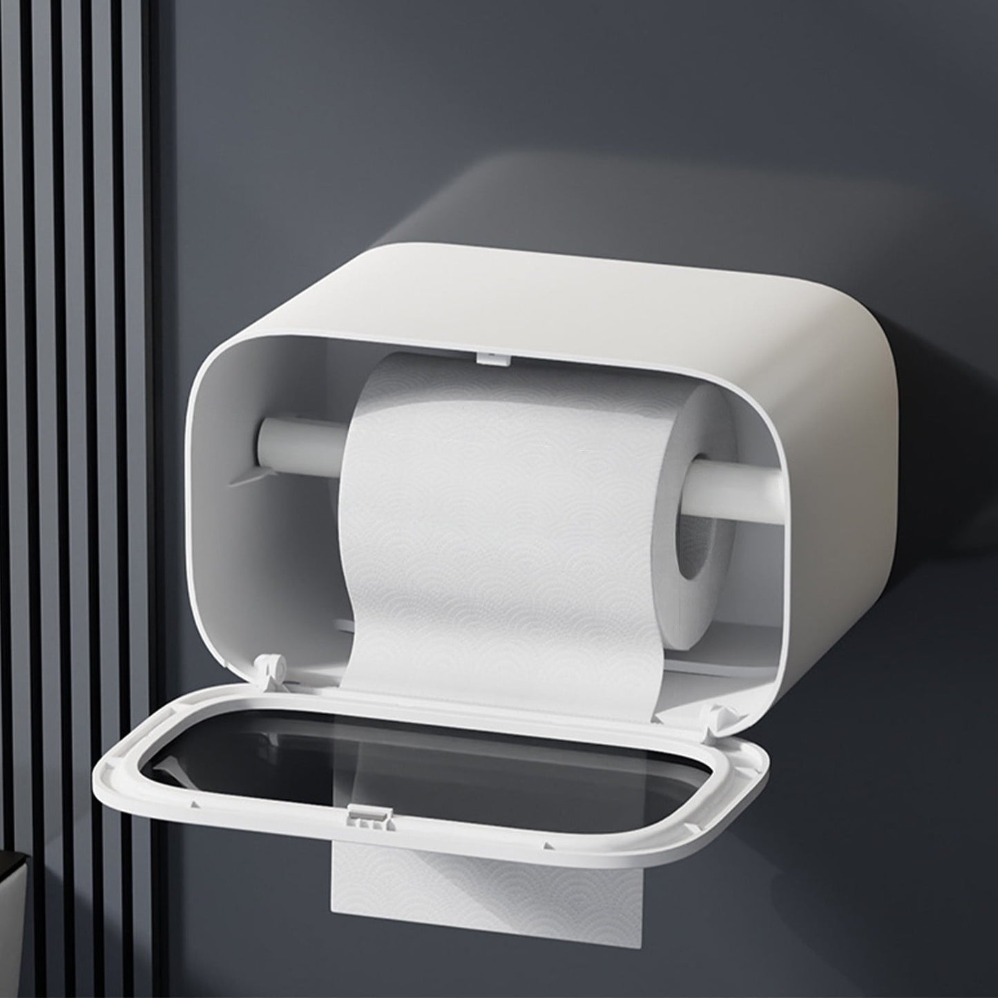 Xuniizn Tissue Box Cover Square 6x4x5" - Acrylic Tissue Box Holder, Elegant Tissue Holder & Napkin Dispenser for Home - Modern Kleenex Box Covers for Office, Restaurant, Gold White(8.6x5.2x4.7")