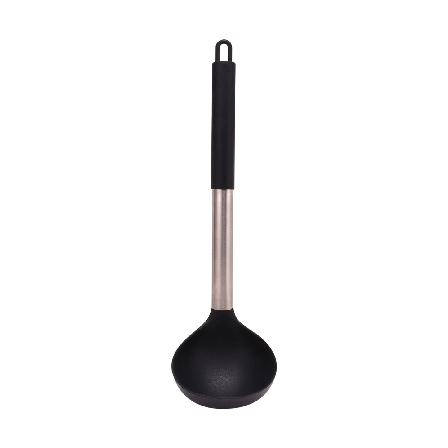 Tyidzon Kitchen Soup Ladle, Heat Resistant Silicone Ladle Lightweight Non Stick Kitchen Tools Spoons for Cooking, Stirring, Serving Soups(Red, 12") Black