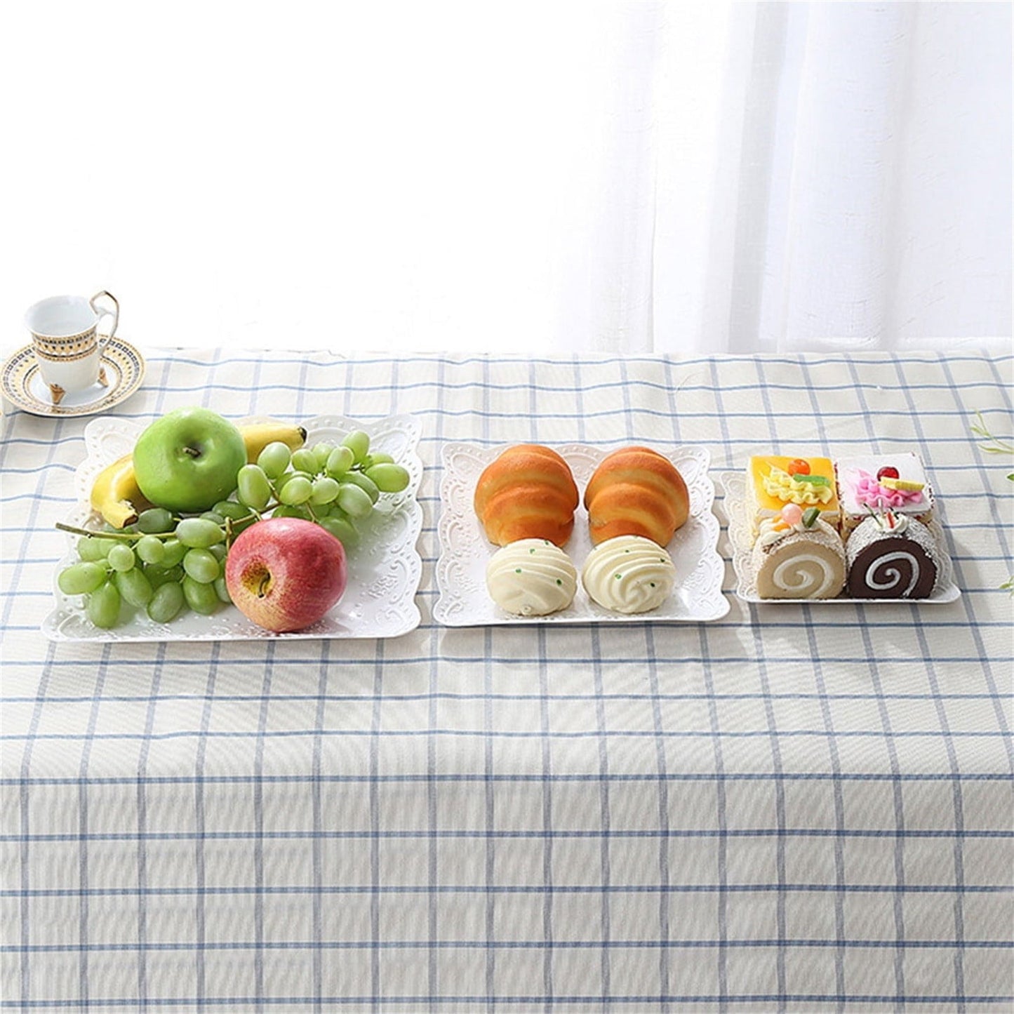 JWDX Cake Stand Clearance! Three-Tier Cake Stand, Three-Tier Fruit Plate, Afternoon Tea Plate H, Cake Stand Fruit Dried Stand Dessert Stand Dessert Fruit Stand Set Plastic Housekeeping & Organizers Z1-White