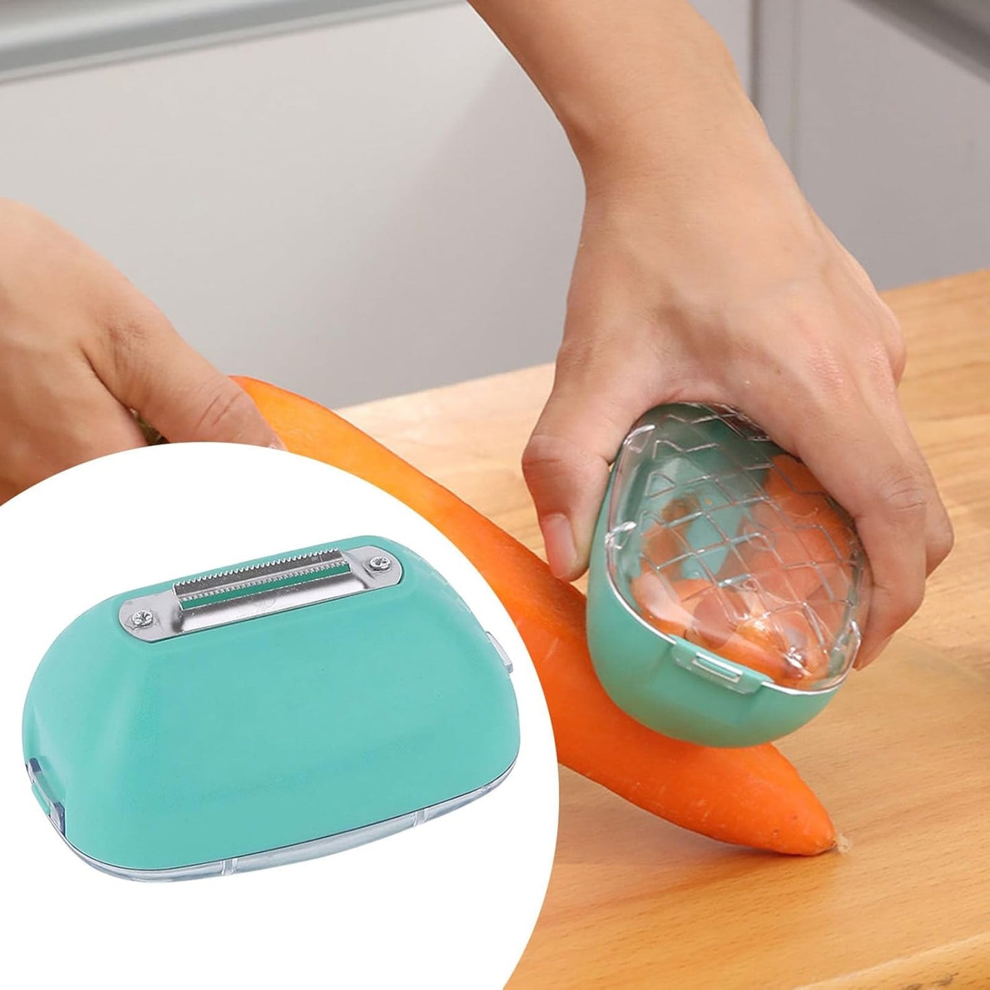 JWDX Peeler Clearance, Apple Peeler, Vegetable Peeler, Potato Peelers, Vegetable Peeler Fruit Peeler and Storage Box 2024 the Latest Kitchen Multi Functional Double Stainless Peeler Z1-B