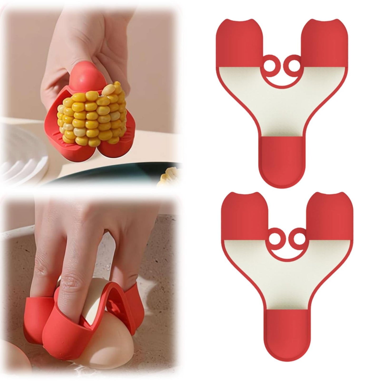 JWDX Oven Mitts Clearance, Mini Silicone Finger Oven Finger Food Tongs Kitchen Dishes Silicone Oven Heat Insulated Finger Glove Microwave Oven Silicone Non Slip Holder Kitchen Accessories Red
