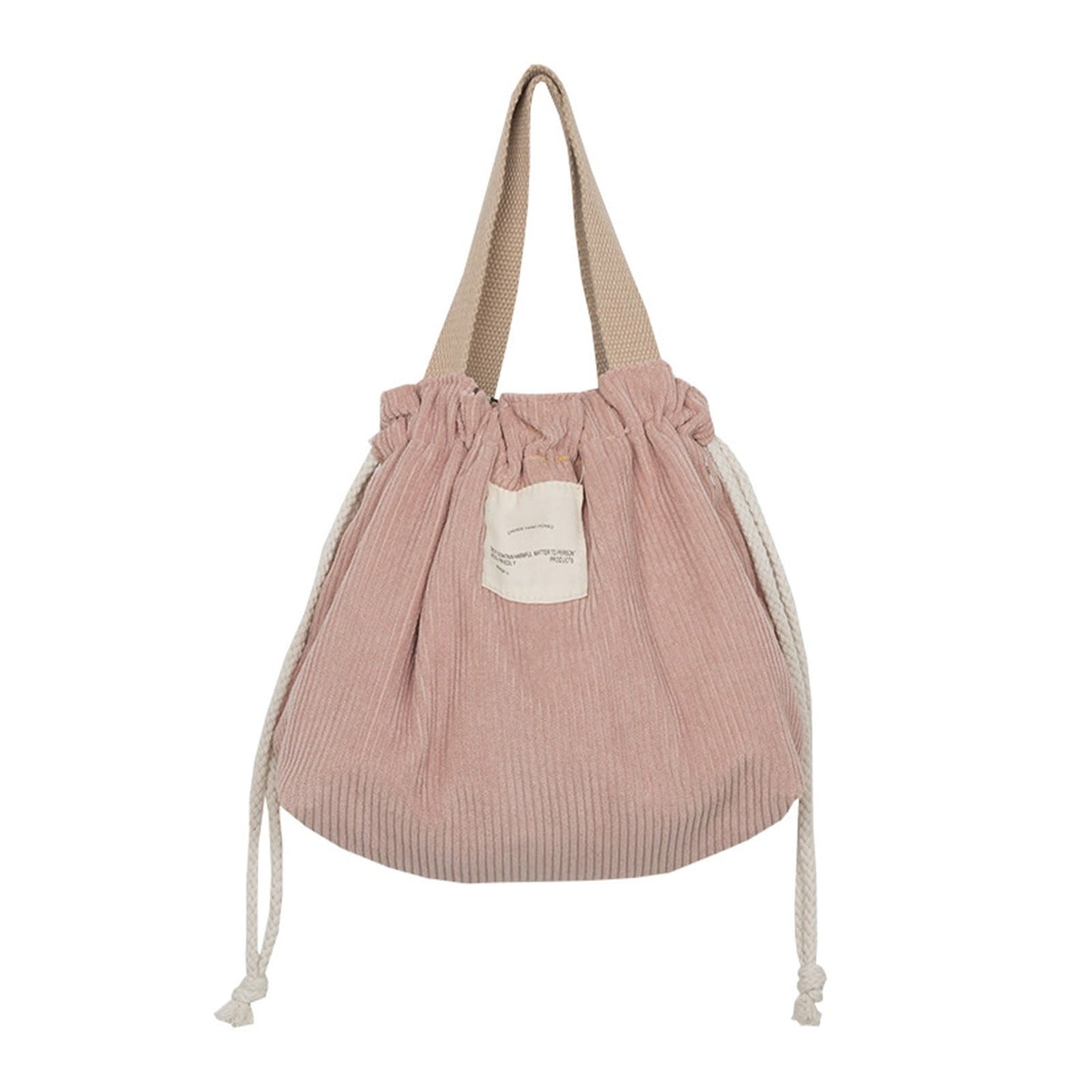 JWDX Food Storage Clearance, Drawstring Cosmetic Bag Japanese Tote Bag Corduroy Makeup Bag Travel Storage Organizer Corduroy Canvas Lunch Bag Dinner Container Food Storage Bags Pink