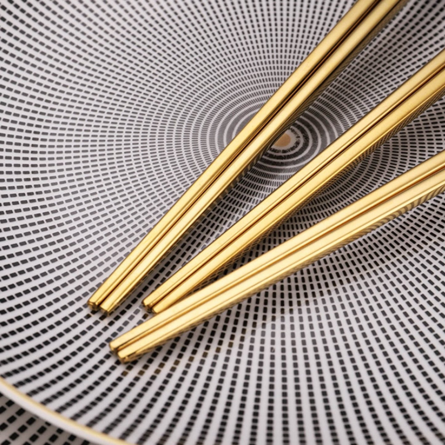 JWDX Tableware Clearance, 1 Pairs Stainless Chopsticks Reusable Dishwasher Noodles Chopsticks Eating Cooking Dinning Flatware Kitchen Utensils(Gold ) As shown