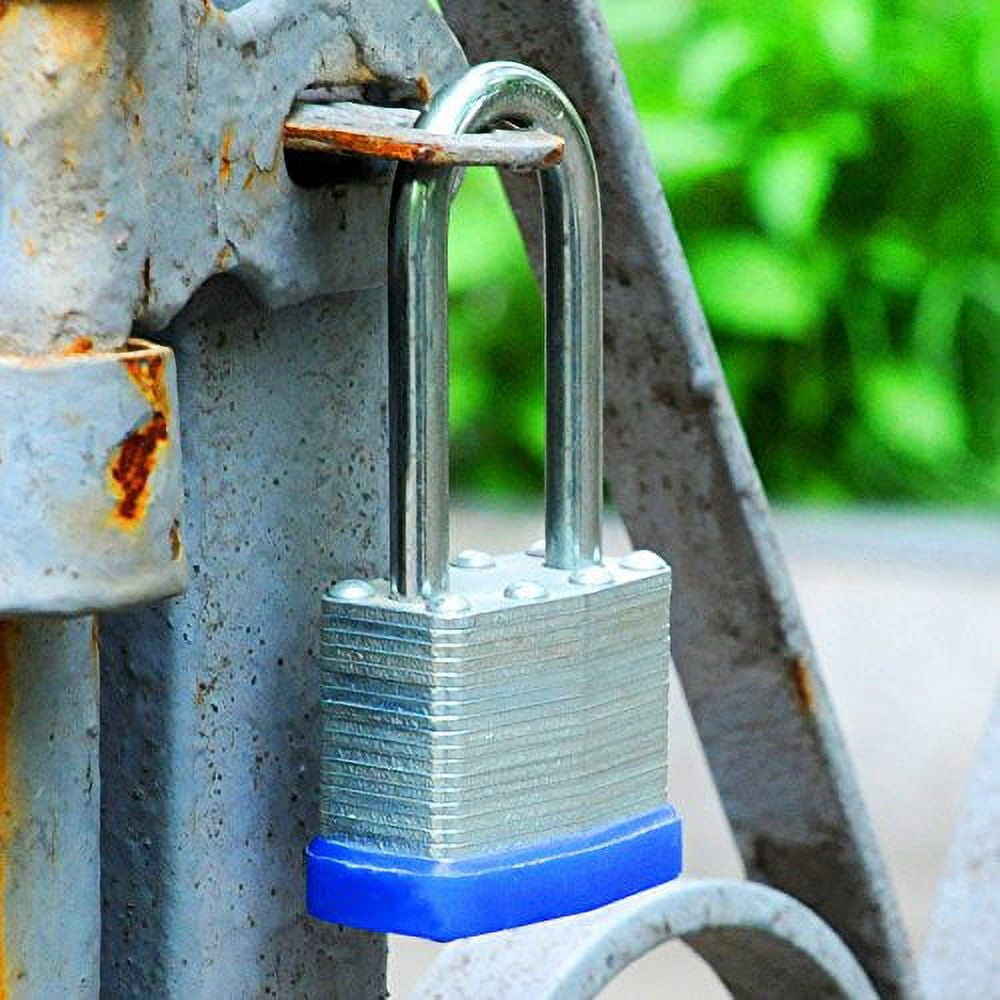 40Mm Thousand Layer Lock 2Pc 2X Dust Lock Laminated Key Lock 2 Same Key Padlocks Long 2 Pack JWDX One Size Silver