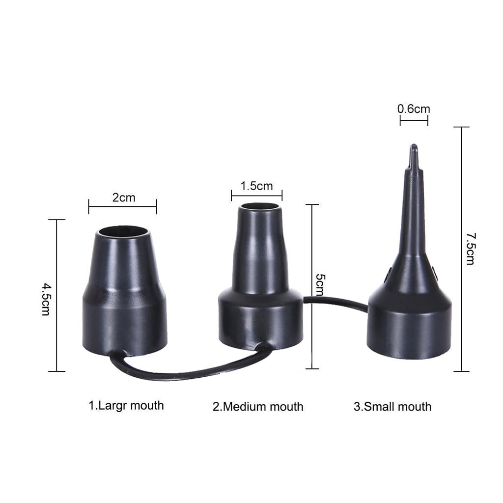 JWDX Sizes Plastic 3 Nozzle Nozzle Adaptor Inflator Air Replacement Head Nozzles Tools & Home Improvement, 1X Air Pump Nozzle(Blackplastic) One Size Black