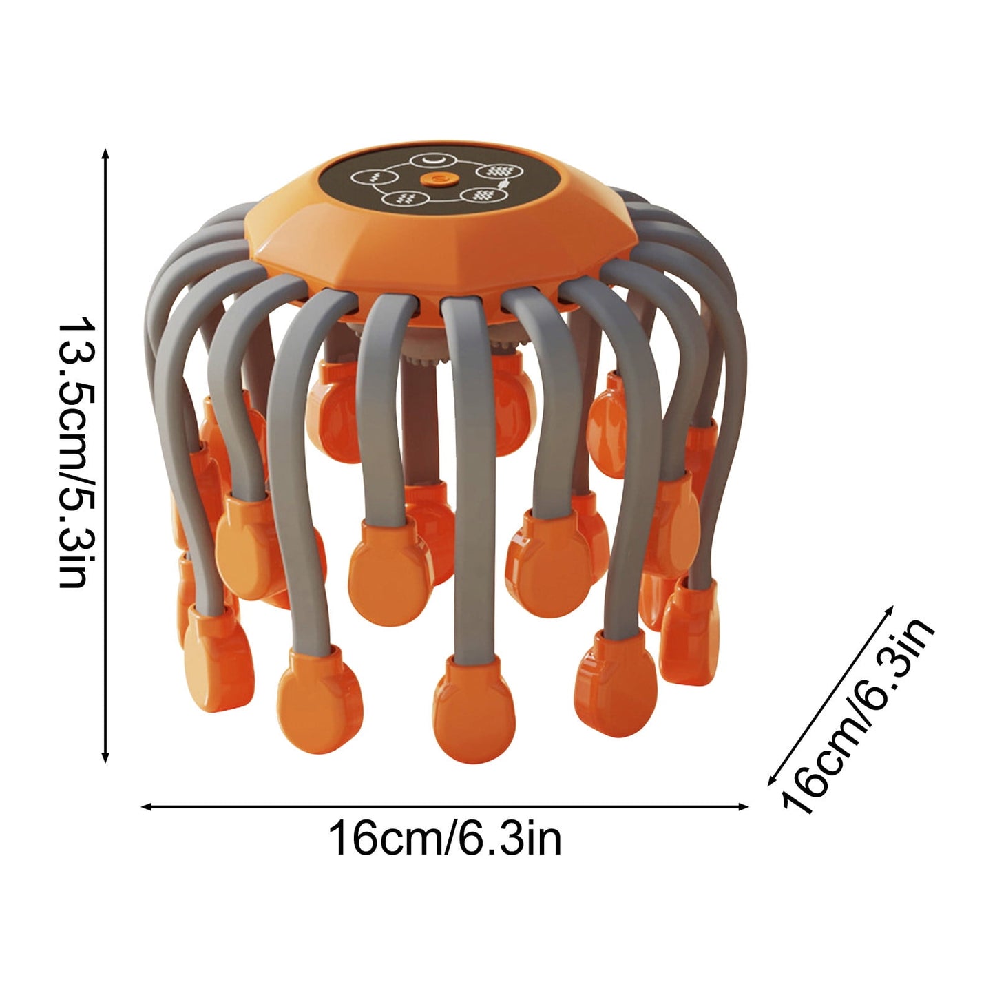 Grrvtrz Head Massagers Scalp Massagers Motorized Scalp Massagers with 20 Individual Massage Nodes 5 Modes and 360 Degrees Of Adjustable Massage.,Home Essentials,Home Appliances Orange