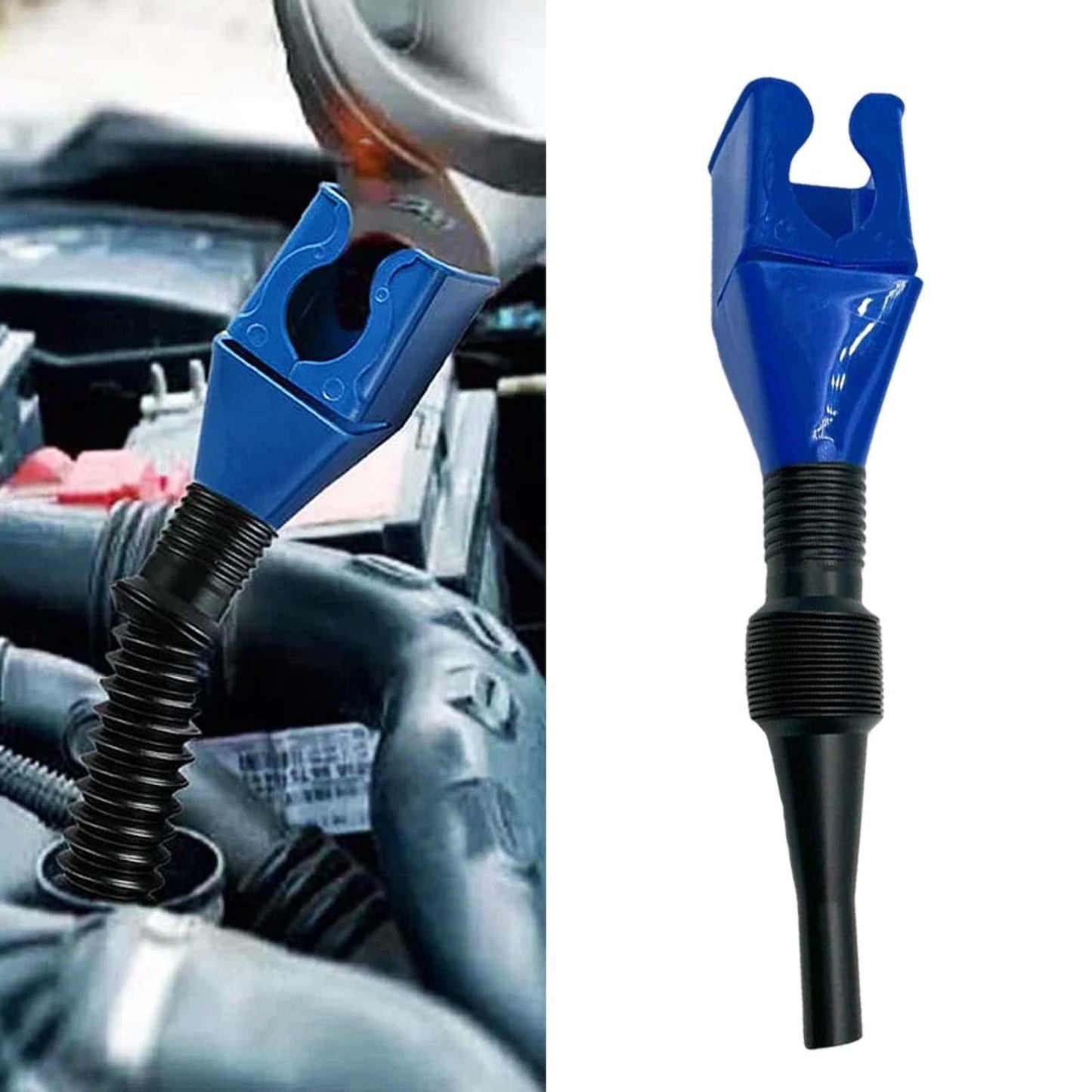 Clearance! JWDX Household Funnel, Funnel Promotion, Universal Flexible Draining Oil Snap Plastic Funnel Spill Hand for Automotive Oil and Household Uses Red Blue