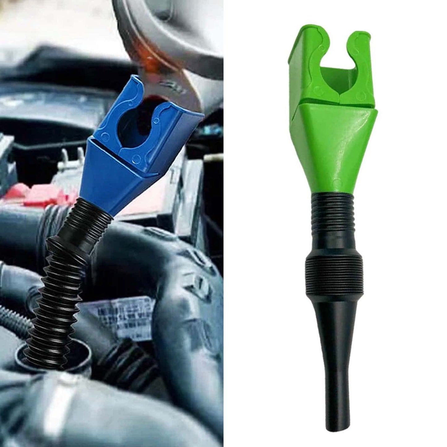 Clearance! JWDX Household Funnel, Funnel Promotion, Universal Flexible Draining Oil Snap Plastic Funnel Spill Hand for Automotive Oil and Household Uses Red Green
