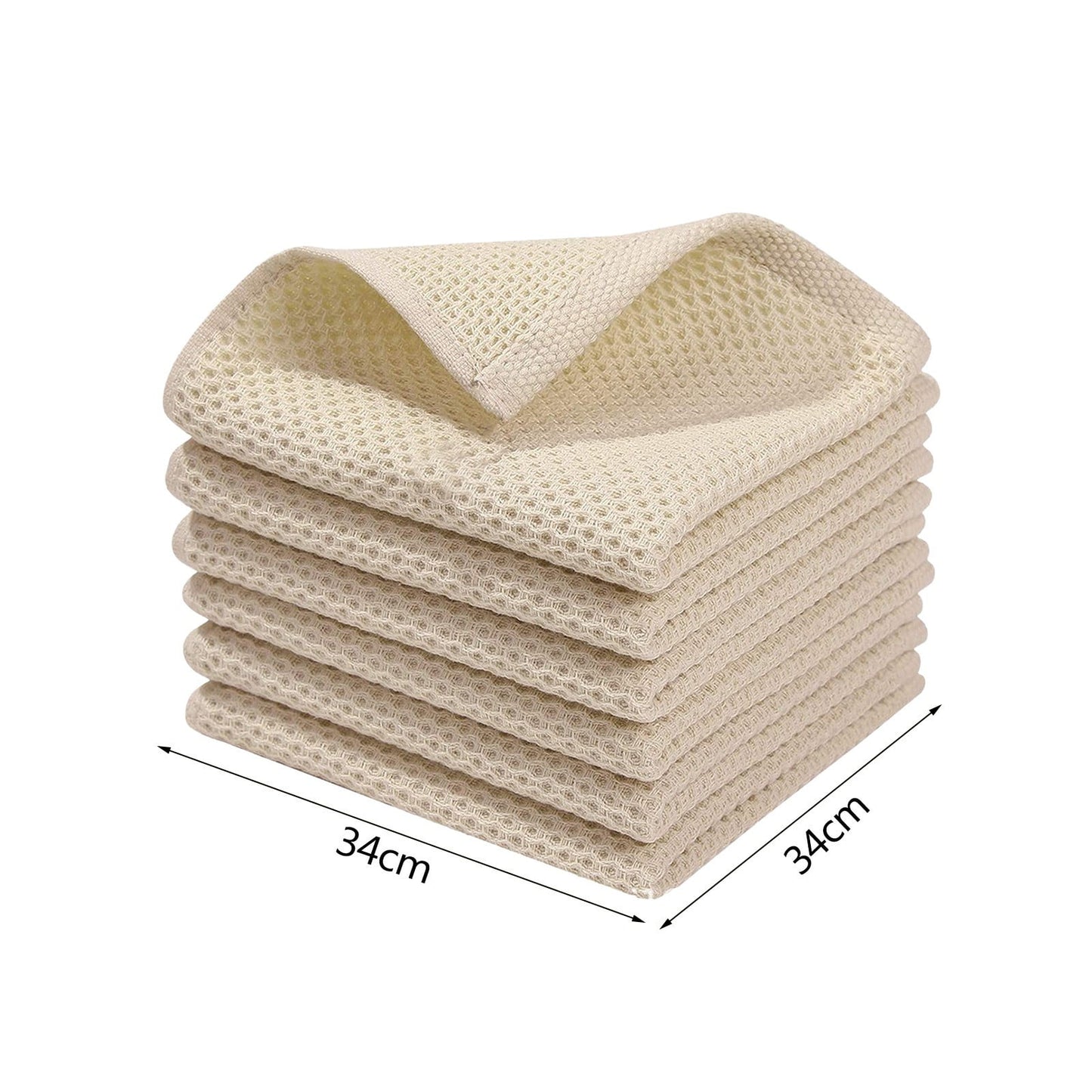 JWDX Wipes Clearance! 100% Cotton Weave Kitchen Dish Cloths Ultra Soft Absorbent Quick Drying Dish Towels 12X12 Inches 6-Pack, Household Cleaning Cloth Promotion Include 6 Pcs Dish Cloth D