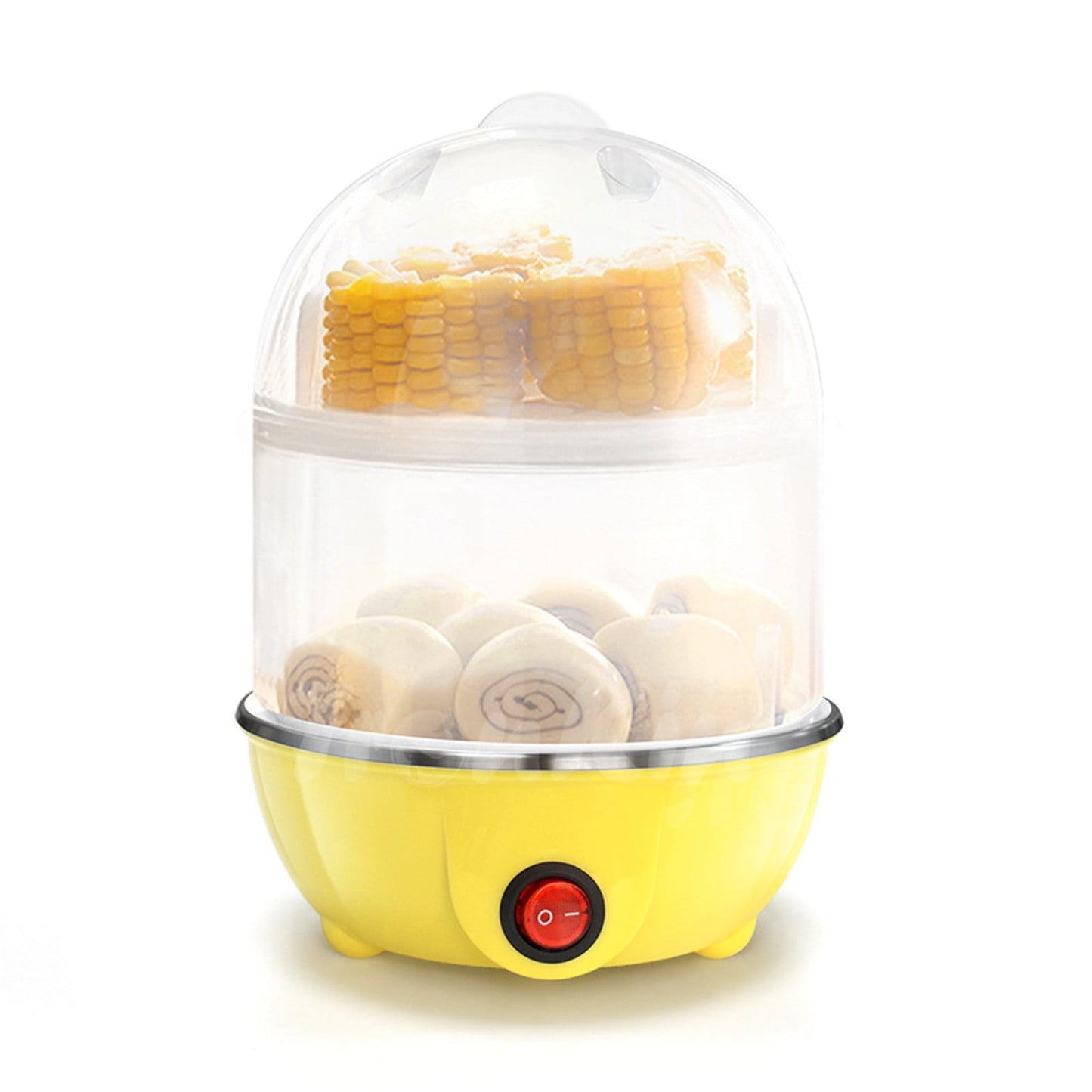 JWDX Egg Steamer Clearance! Eggs Cooker Double Breakfast Machine Stainless Steel Multi Function Steamer, Cooking Molds Promotion Include 1*Egg Steamer Yellow