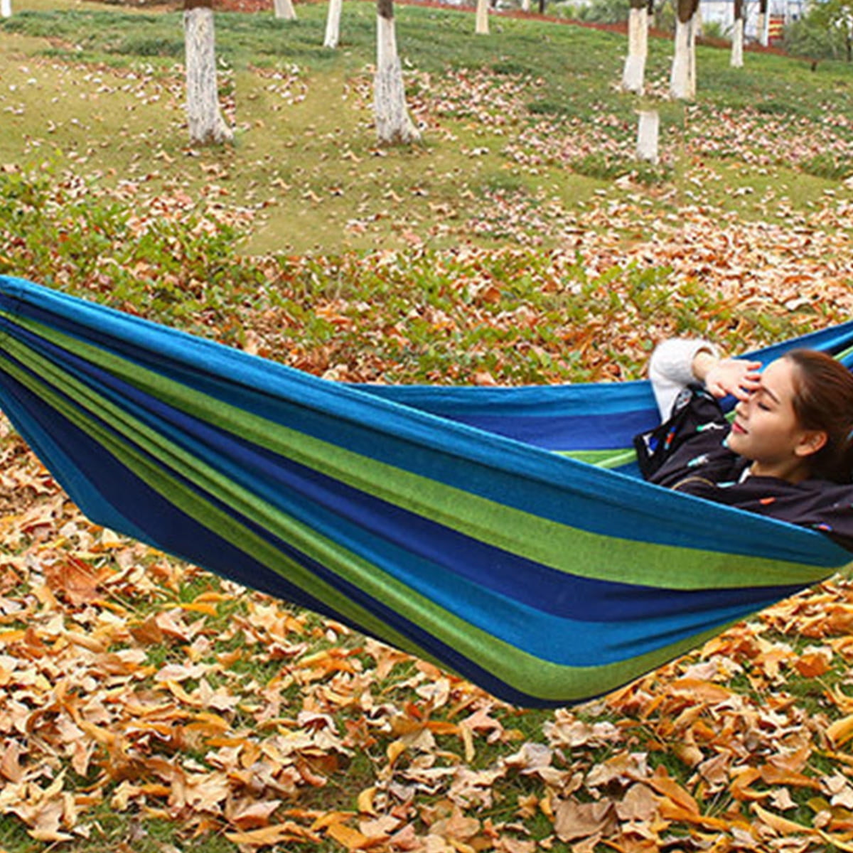 SWETRACE Hammocks for Adults Canvas Blue 1Set 110x31in