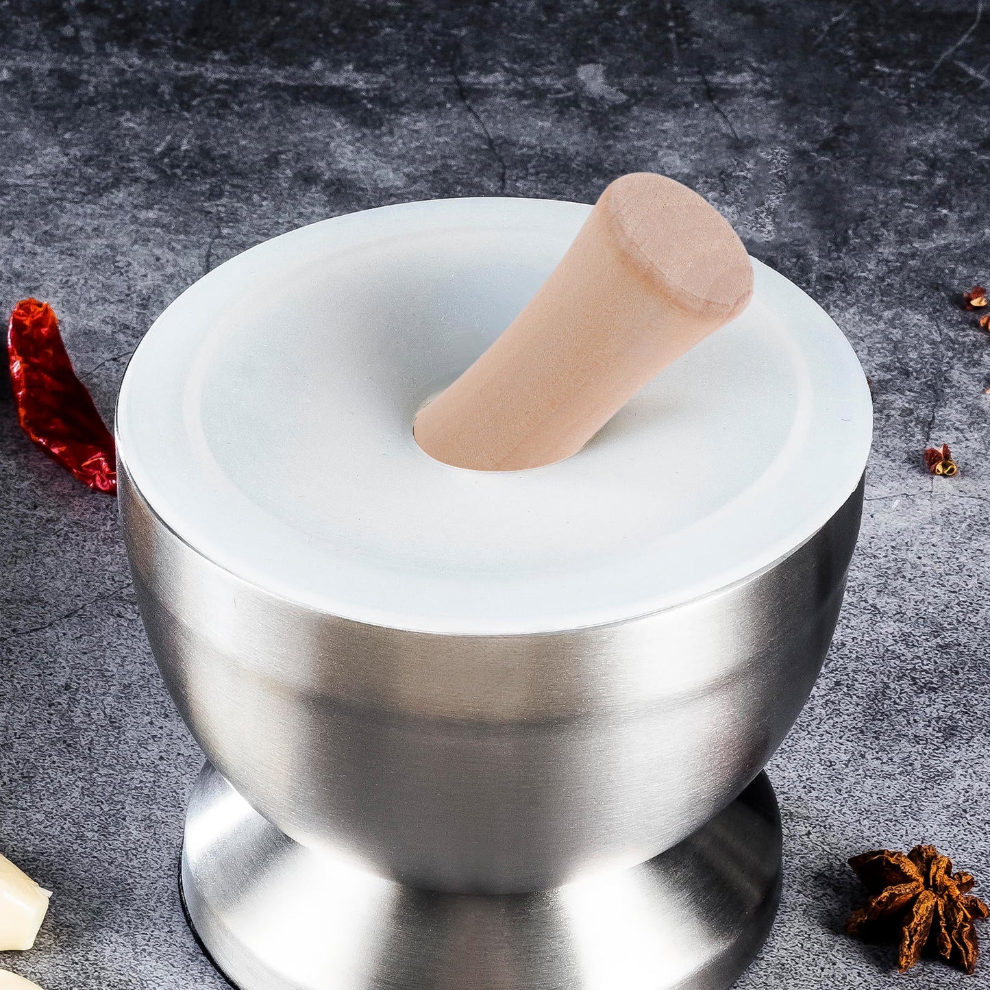 SWETRACE 2Pcs Wooden For Cooking And Garlic Mashing Home Cooks