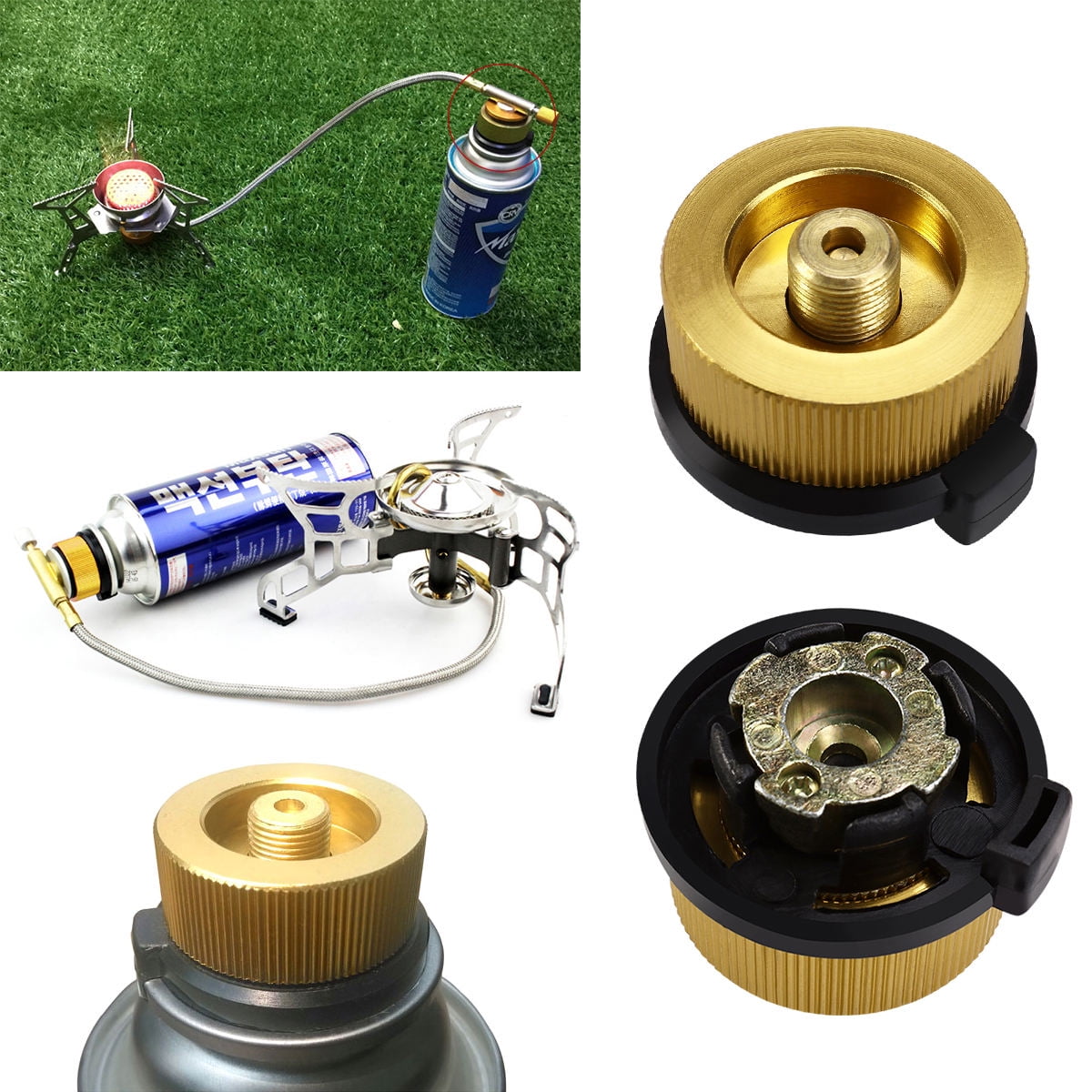 SWETRACE Camping Stove Hose Adapter Gas Bottle Converter 1Set