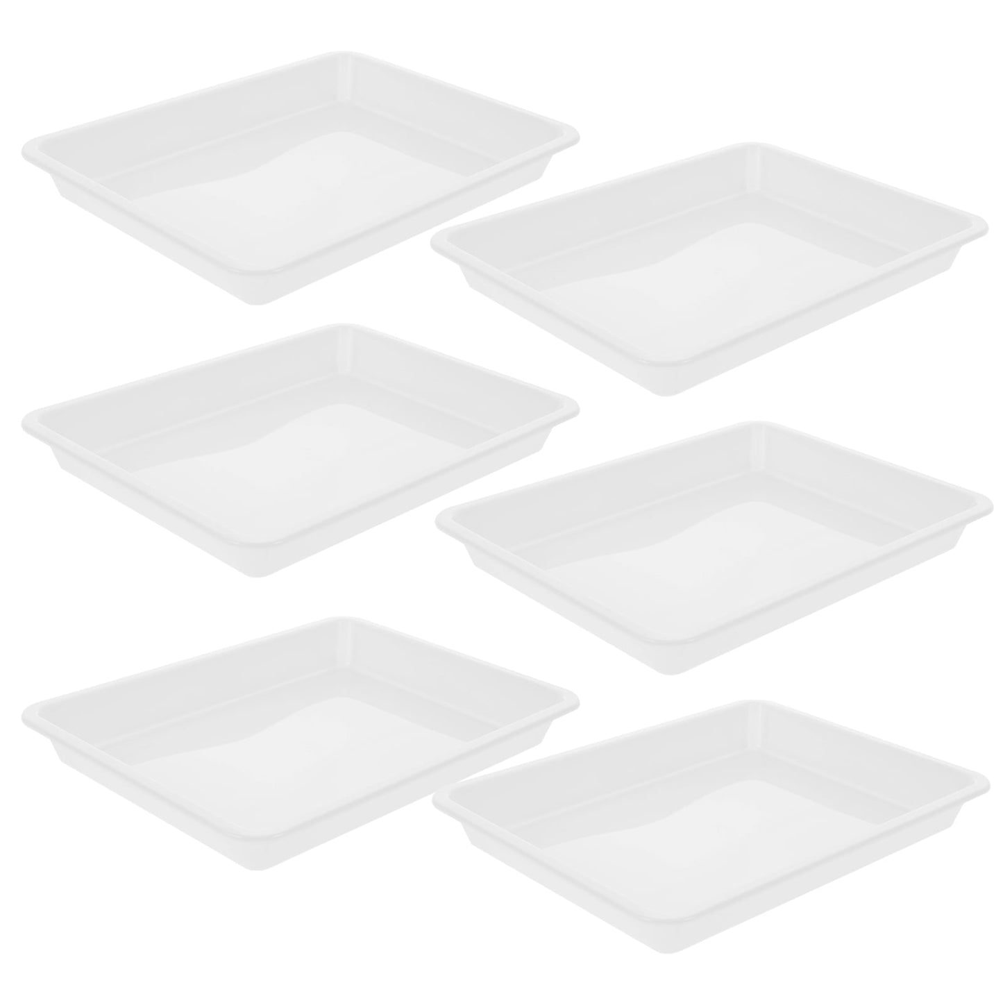 SWETRACE 6Pcs Puzzle Trays White Color For Building Blocks And Puzzles Toy Organization And Storage