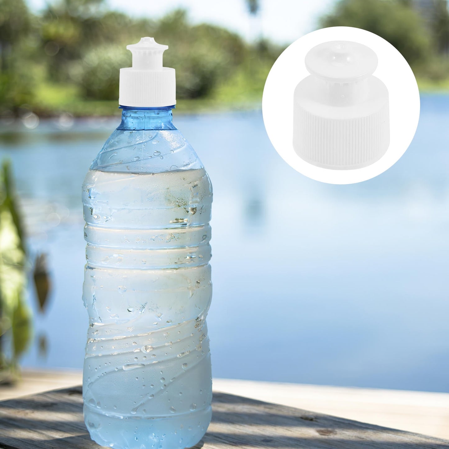 SWETRACE PE Reusable Water Bottle Caps 40Pcs for Athletes and Outdoor Activities