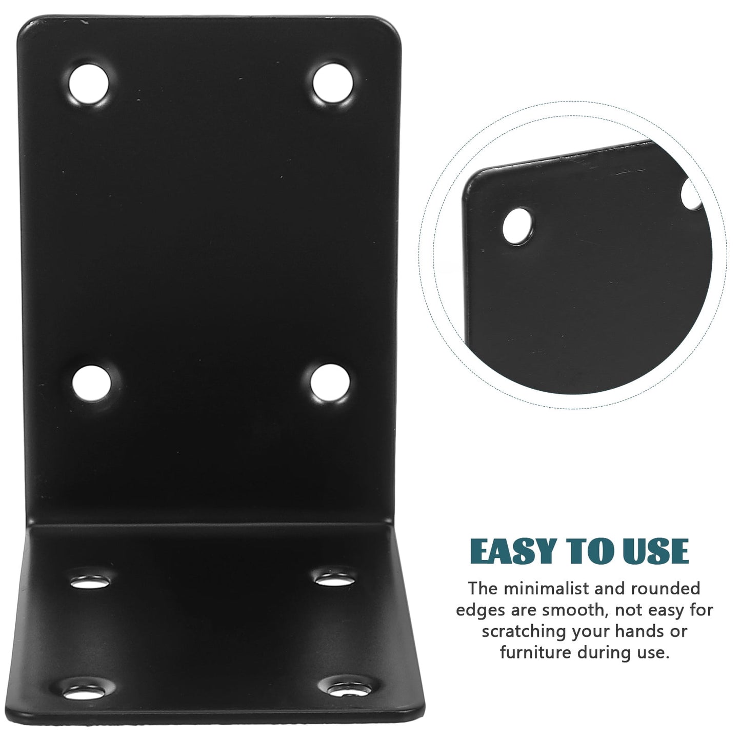 SWETRACE 4Pcs Decorative L Brackets for Railing Right Angle and Shelf Support