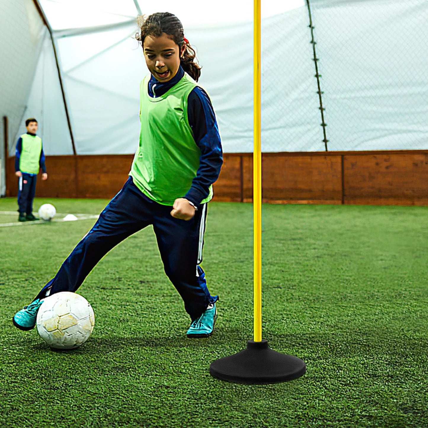 SWETRACE 1Set Soccer for Sports Practice Safety and Stability Black Color 8.5x8.5x2.2in