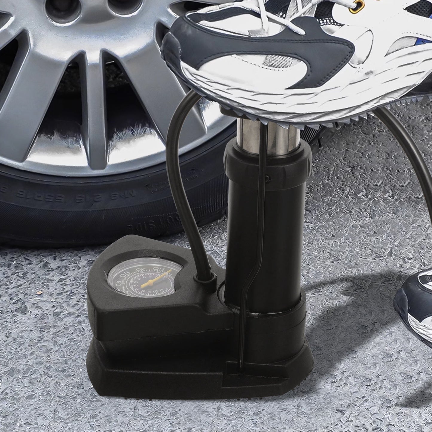 SWETRACE Electric Bike Air Pump Aluminium Alloy 1Set 10.6X5.1X1.9In