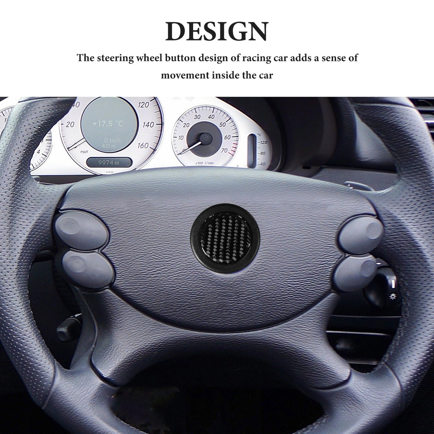 SWETRACE 1Pack Black Plastic Horn Button Cover for Car