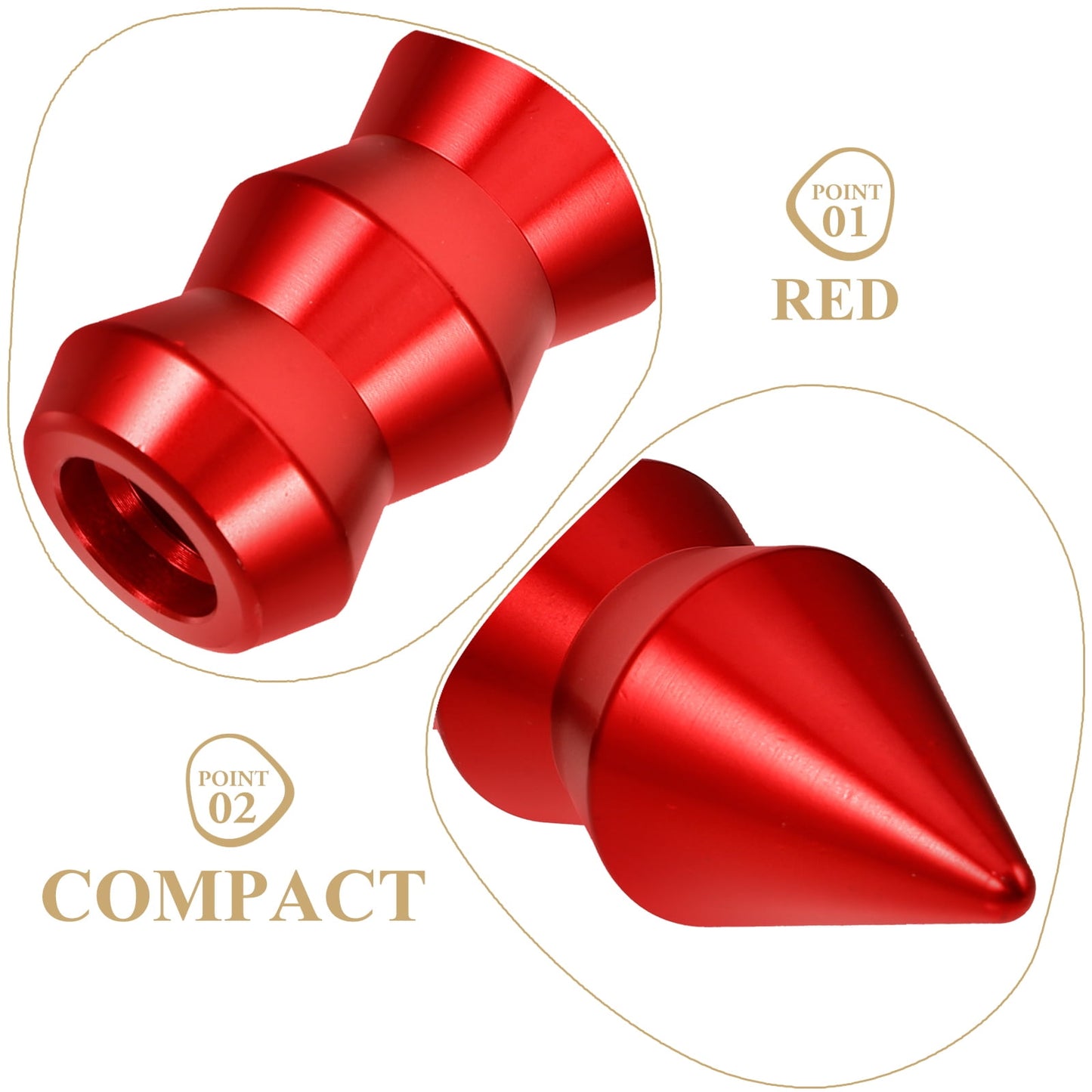 SWETRACE 1 Set Red Gear Stick Shift Knob for Car Gear Shift Handle Replacement
