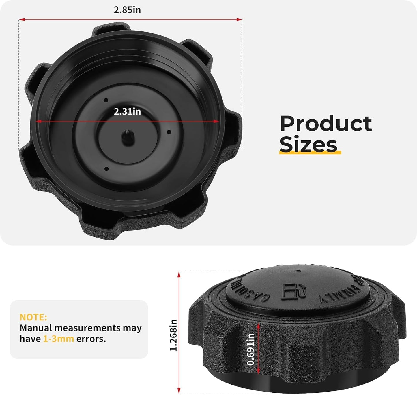 M MATI Fuel Cap Gas Cap for Gravely Vented Fuel 01538400 Select Gravely & Mini- Zero-turn Mowers