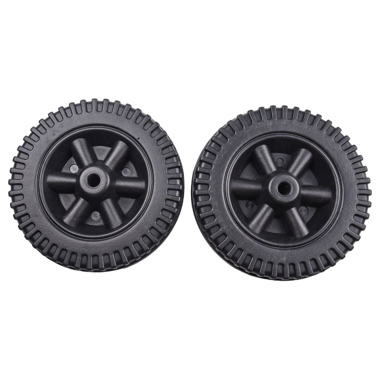 Lierteer 2Pcs/Set Grill Wheels Replacement Parts 170/177mm 7 Inch BBQ Grill Wheel Barbecue Grills Kitchen Garden Plastic Black