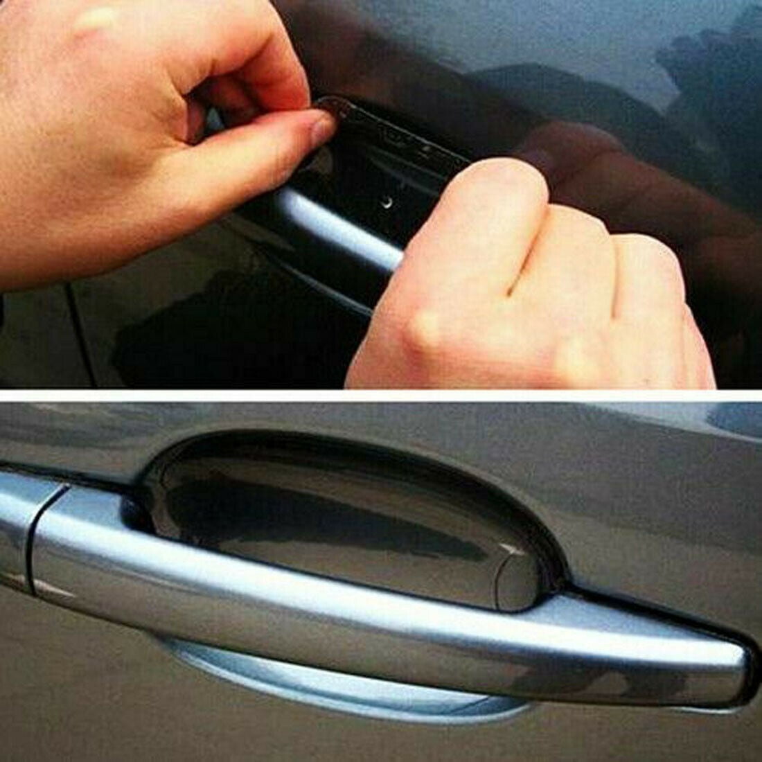 8pcs Invisible Clear Car Door Handle Paint Scratch Protector Guard Film Sheet