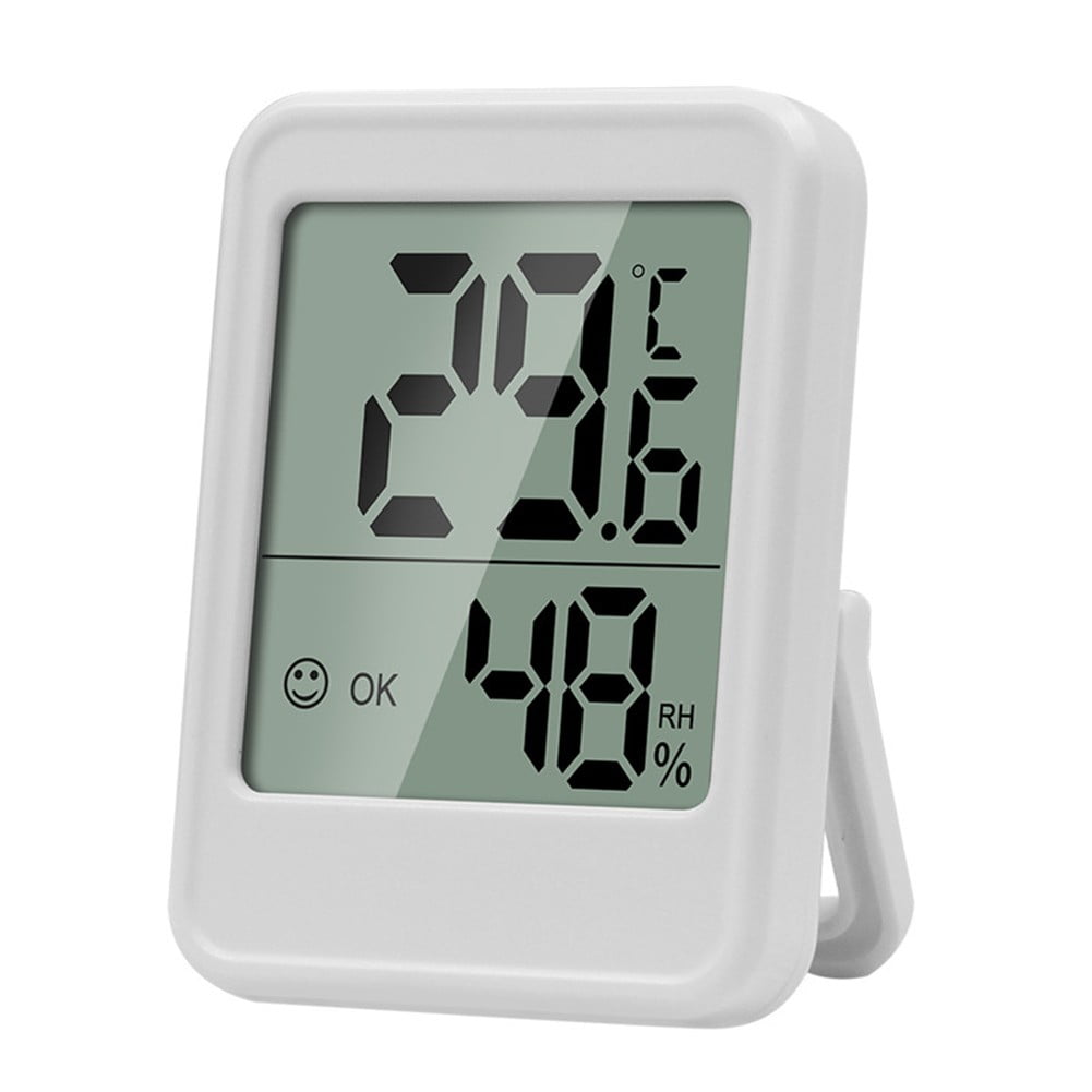 Digital Hygrometer Room Thermometer Indoor Electronic Temperature Humidity White Smile Home